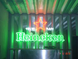 Neon – Heineken – Neon verde, branco e vermelho, simples e duplos.