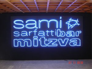 Neon – Sami – Bar Mitzva – Neon azul simples e duplos.